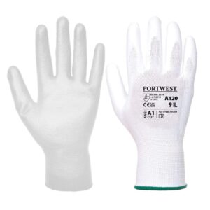 Portwest A120 - PU Palm Glove White Pair