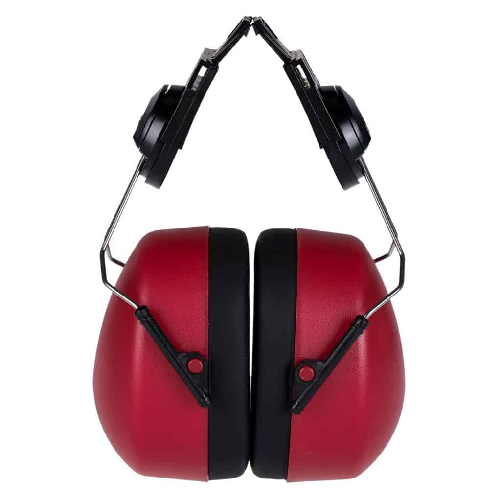 Portwest PW42 - Clip On Ear Defenders - 22dB - Red