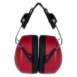 Portwest PW42 - Clip On Ear Defenders - 22dB - Red