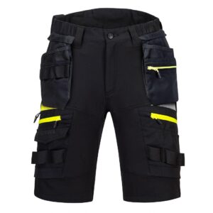 Portwest DX444 DX4 Holster Shorts Black Front - best work shorts