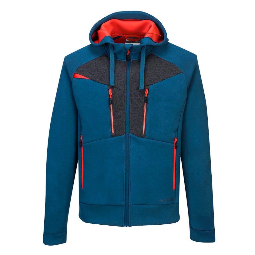 Portwest DX472 DX4 Zipped Hoodie Blue front