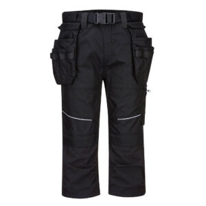 Portwest KX344 Black 3/4 Shorts - 3 4 work trousers