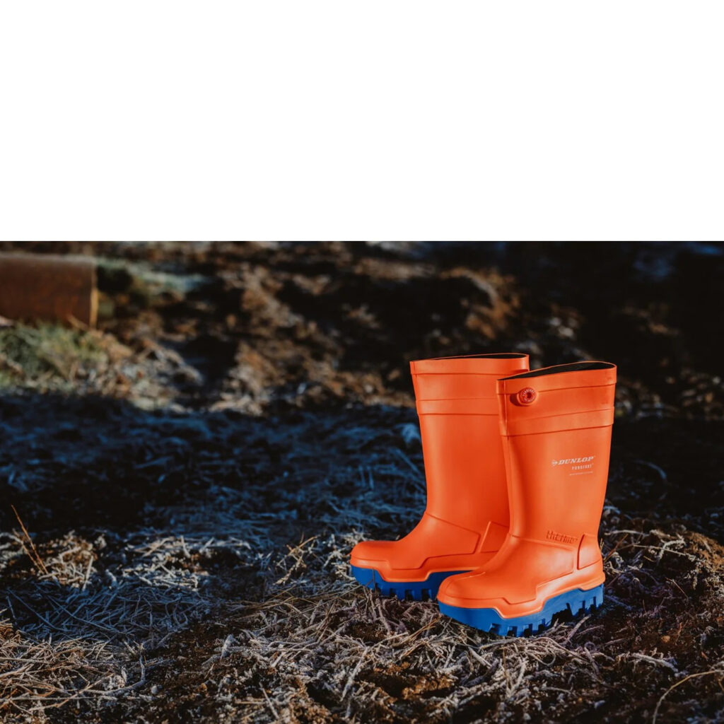 DUNLOP PUROFORT THERMO+ Safety Wellington - Hi Vis Orange Pair - Lifestyle
