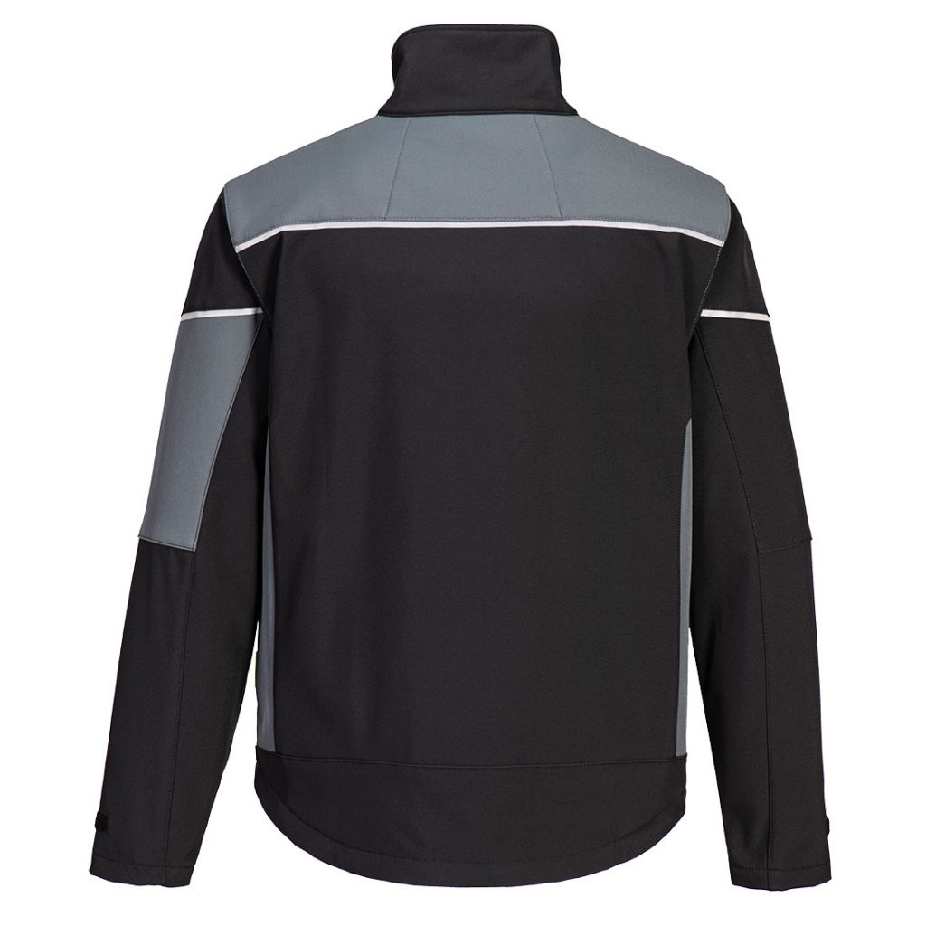 Portwest PW378 PW3 SOFTSHELL JACKET - rear black