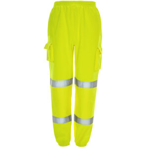 Supertouch Hi Vis Jogging Bottoms Yellow
