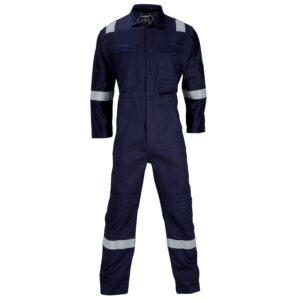 Weld-Tex Standard FR Antistatic Coverall Navy - Welders Navy Coveralls