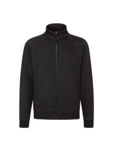 Fruit and Loom Full Zip Sweatshirt black front
