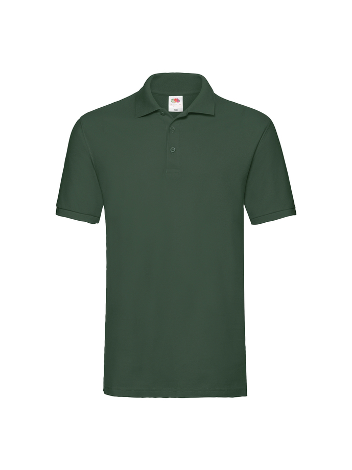 Fruit and Loom Polo Shirt Bottle Green Front