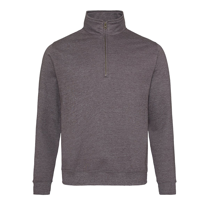JH046X Awdis Sophomore ¼ Zip Sweatshirt Grey Front
