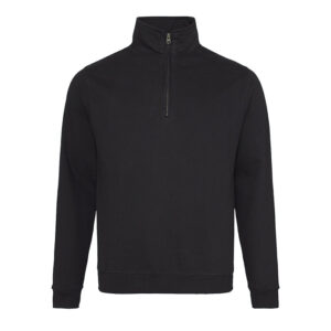 JH046X Awdis Sophomore ¼ Zip Sweatshirt Black Front