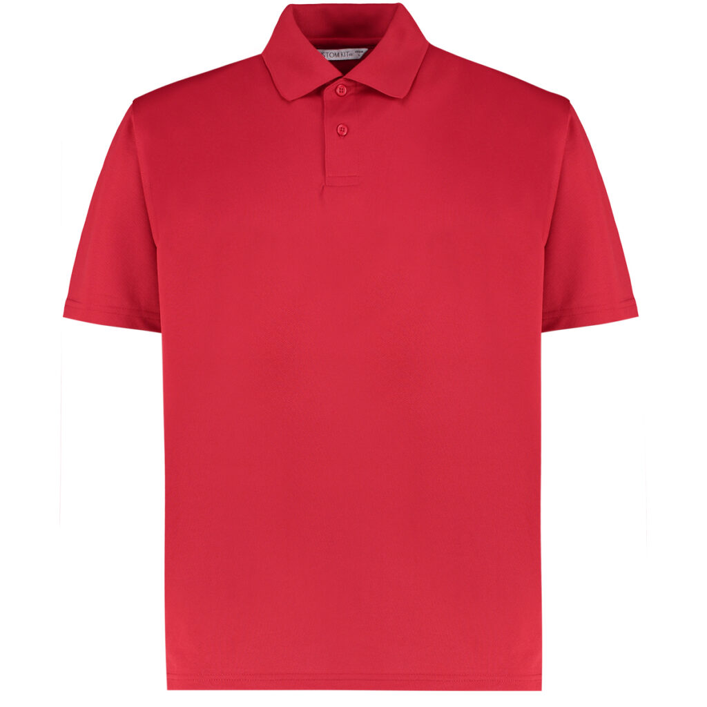 KK444M Kustom Kit Regular Fit Cooltex Plus Pique Polo Red Front