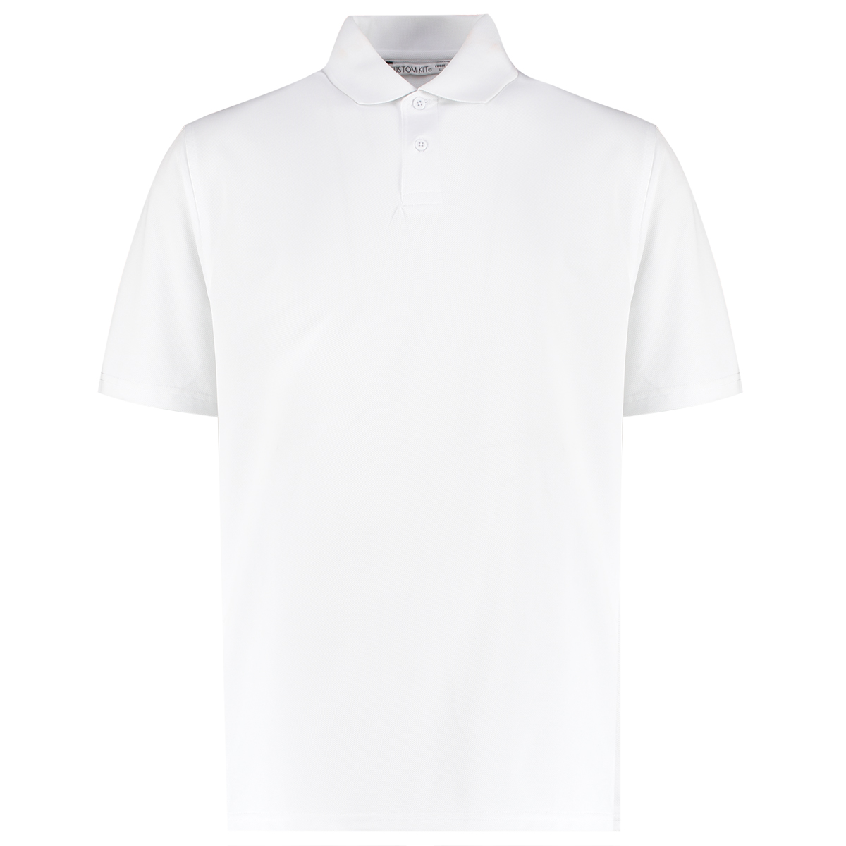 KK444M Kustom Kit Regular Fit Cooltex Plus Pique Polo White Front