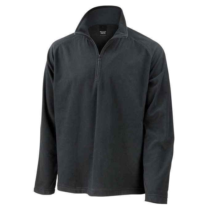 R112X Result Core Microfleece Top Black Front