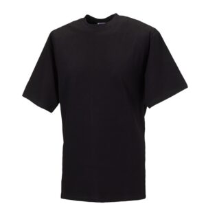 Russell 180M Classic T Shirt Black Front