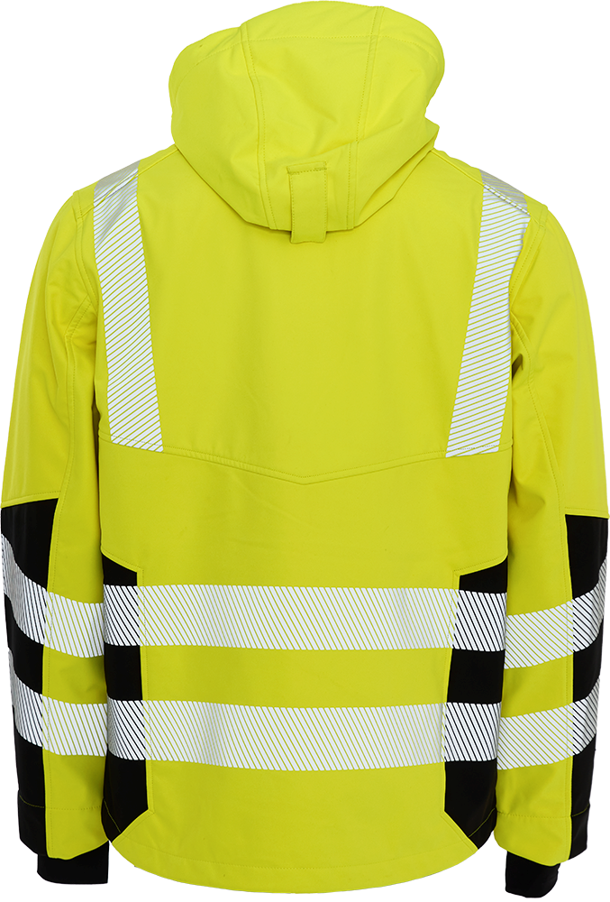 ELKA 116503R Visible Xtreme Recycled Softshell jacket - Hi Vis Yellow - Rear
