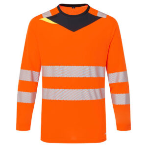Portwest DX416 DX4 Hi-Vis T-Shirt Long Sleeve - Orange