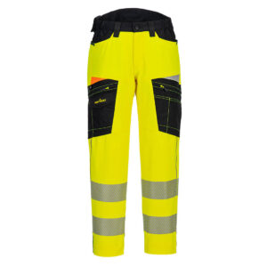 Portwest DX453 DX4 Hi-Vis Service Trousers - Yellow Front