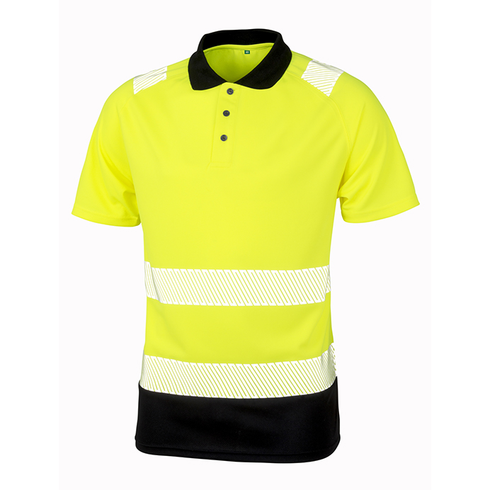 R501X Result Genuine Recycled Safe-Guard Safety Polo Shirt - Yellow - Front