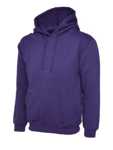 Uneek UC502 Classic Hooded Sweatshirt - Purple